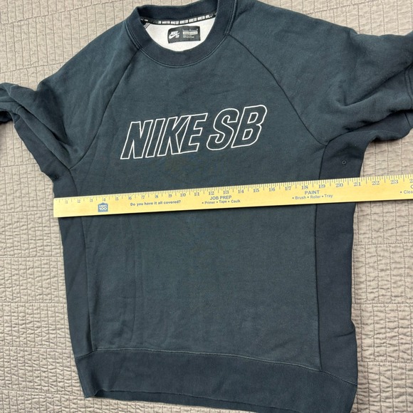 Nike SB Crewneck Sweatshirt Men Large Black Skateboarding Skater Spell Out Logo - Picture 9 of 12